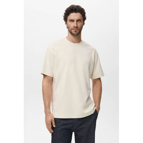 Mango Man relaxed T-shirt beige afbeelding