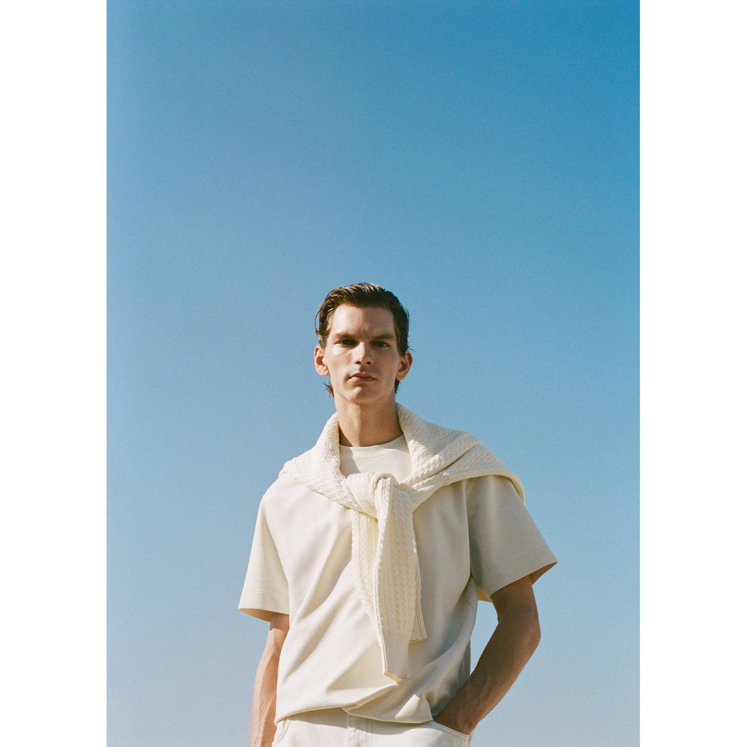 Mango Man relaxed T-shirt beige