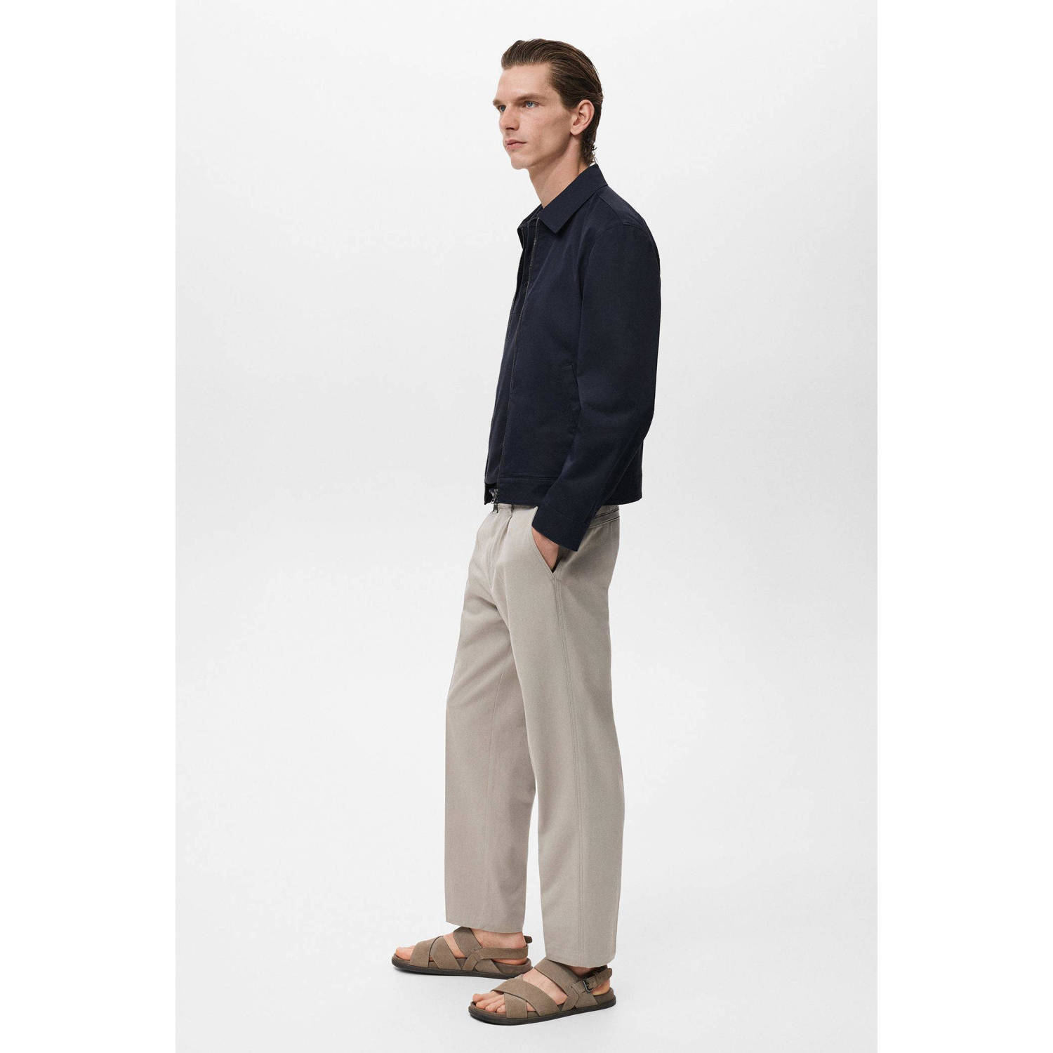 Mango Man tussenjas donkerblauw