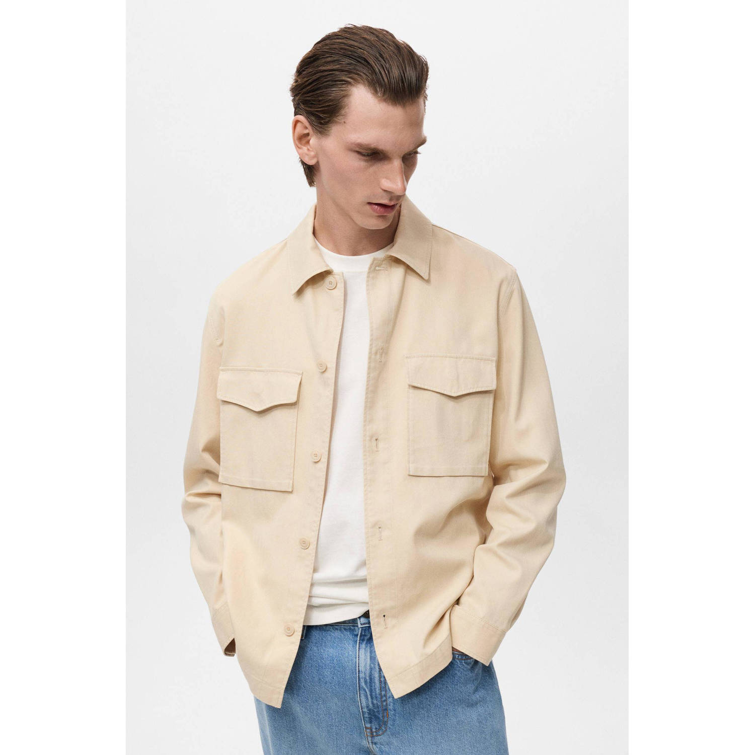 Mango Man overshirt beige