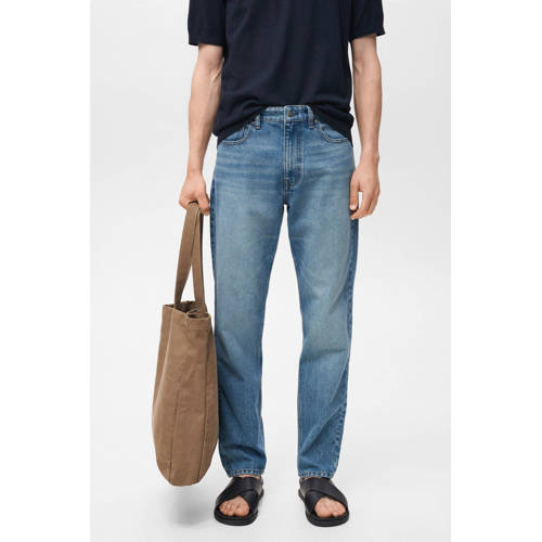 Mango Man regular fit jeans changeant blauw afbeelding