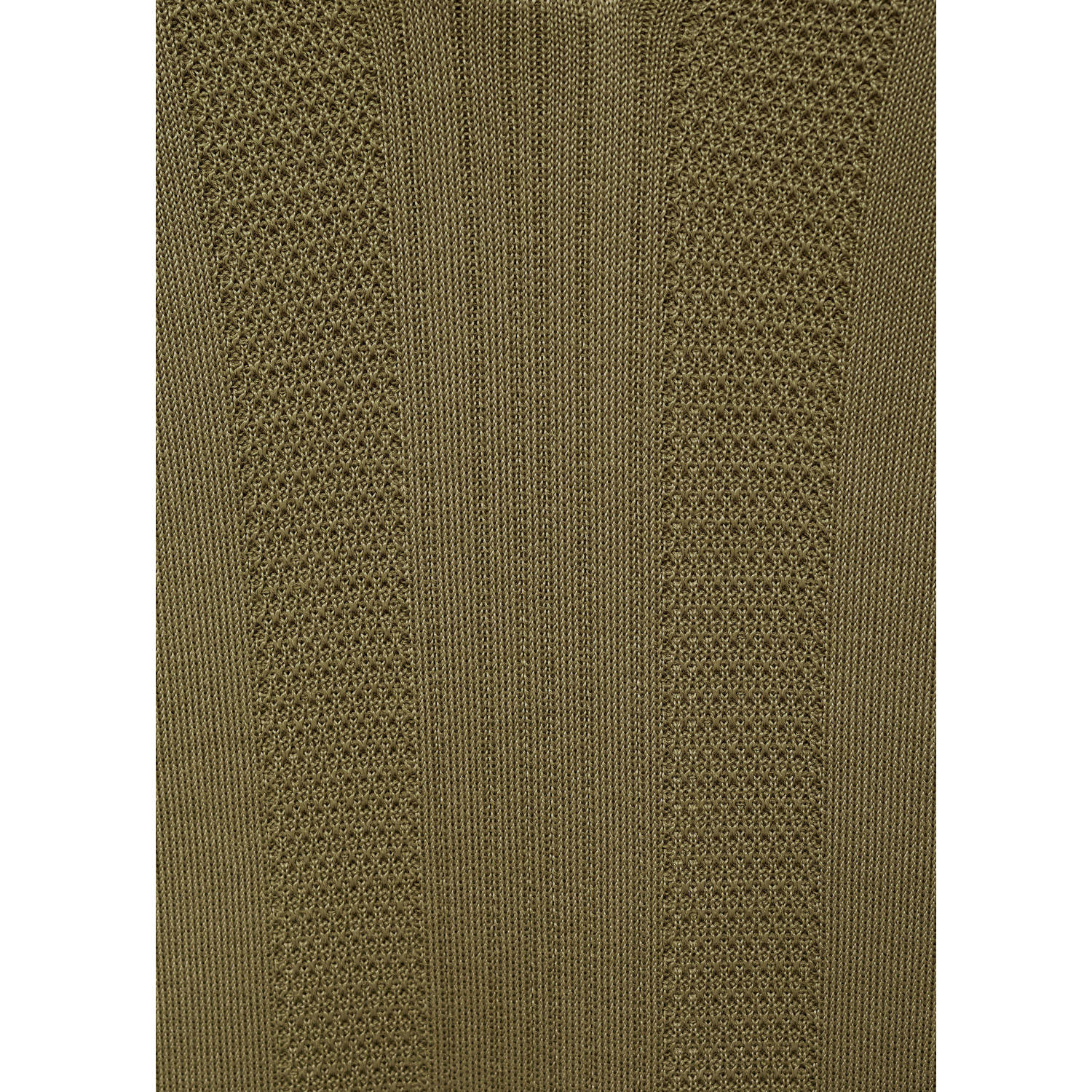 Mango Man regular polo met ingebreid patroon groen