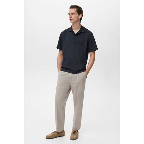 Mango Man relaxed polo donkerblauw afbeelding