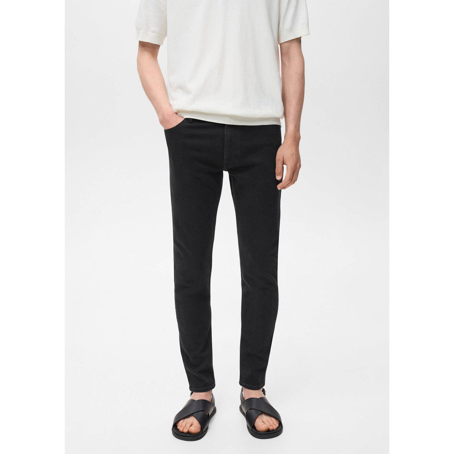 Mango Man skinny jeans changeant grijs