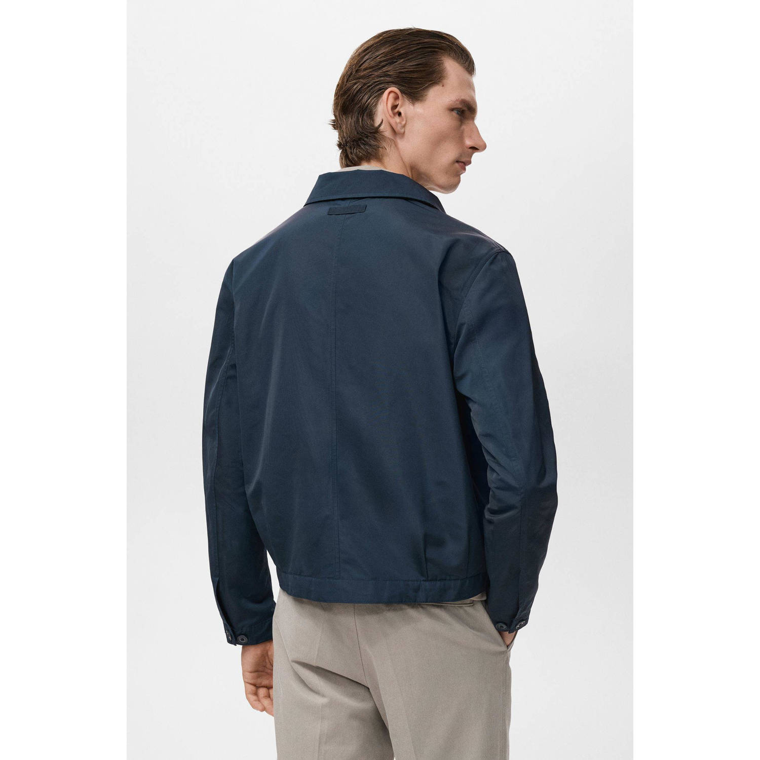 Mango Man tussenjas donkerblauw