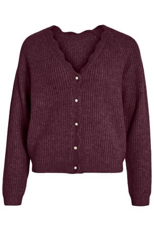 gebreid vest donkerrood