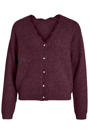 gebreid vest donkerrood