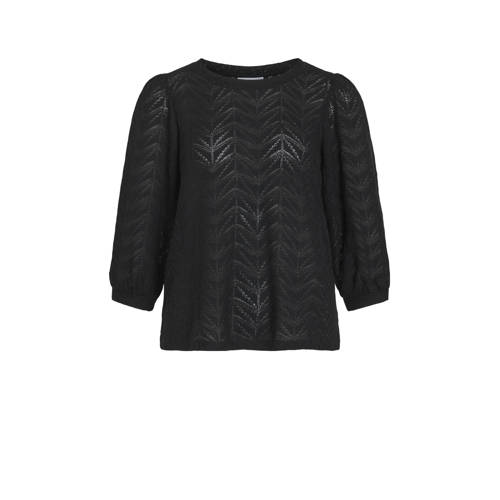 VILA top zwart ajour afbeelding