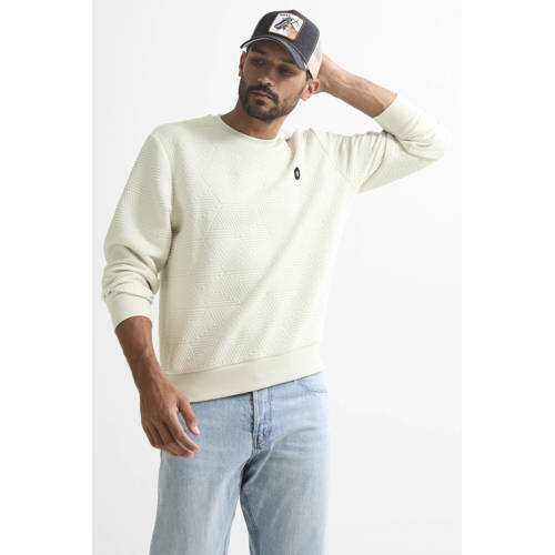 JACK & JONES CORE sweater met textuur ecru afbeelding