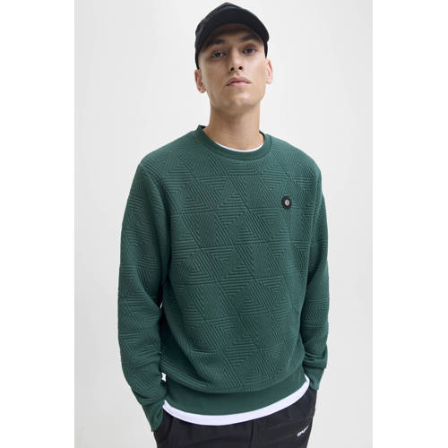 JACK & JONES CORE sweater met textuur groen afbeelding