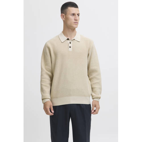 JACK & JONES PREMIUM trui gebreid beige afbeelding