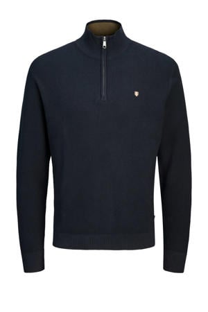 trui gebreid donkerblauw