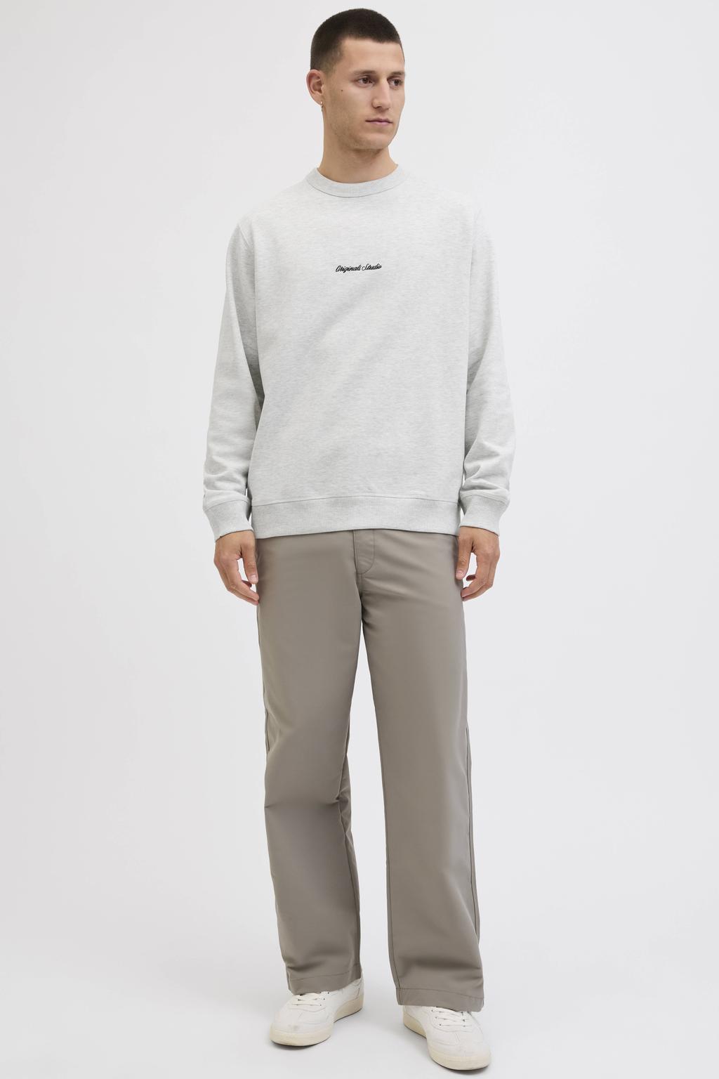 JACK & JONES ORIGINALS sweater lichtgrijs