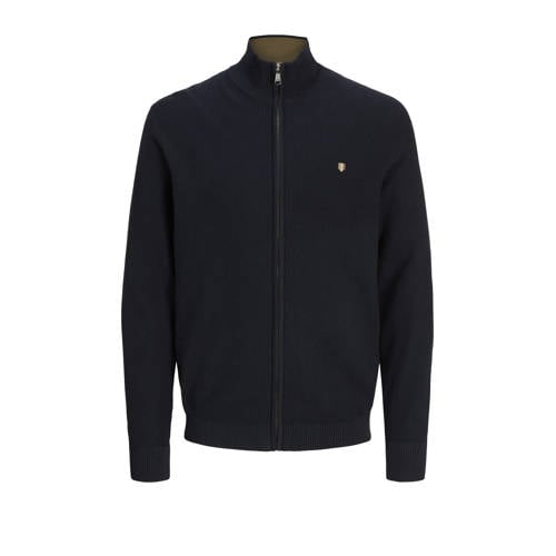 JACK & JONES PREMIUM gebreid vest donkerblauw afbeelding