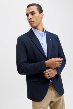 colbert met textuur donkerblauw