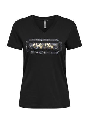 sport T-shirt ONPJOJO zwart