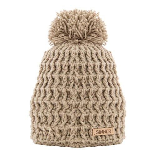Sinner pompon muts Nordic III beige afbeelding