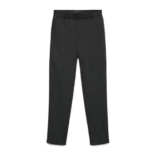 VERO MODA tapered high waist casual broek grijs melange afbeelding