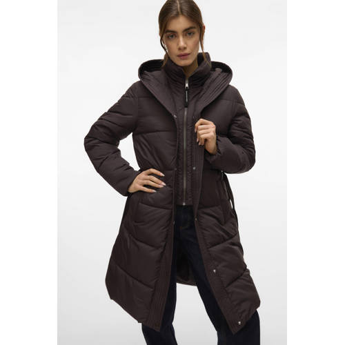 VERO MODA winterjas donkerbruin afbeelding