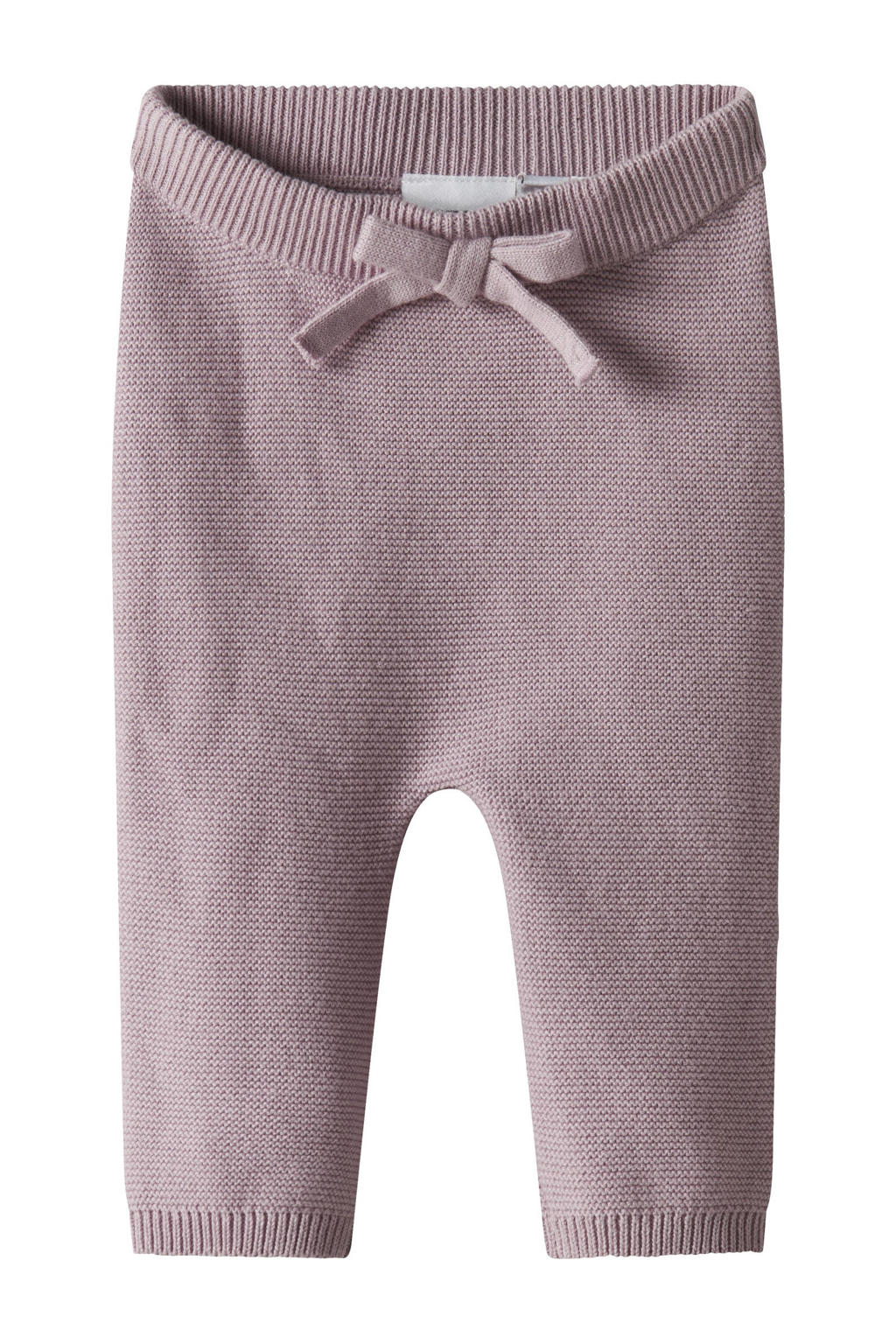 Lilakleurige meisjes NAME IT BABY regular legging van katoen met elastische tailleband en effen