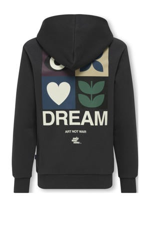 hoodie met backprint antraciet