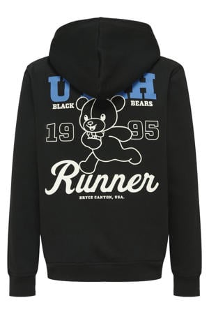 hoodie met backprint zwart