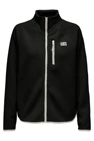 teddy fleecevest ONPMON zwart