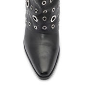 thumbnail: Sacha leren halfhoge laarzen met flap en eyelets zwart