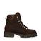 Sacha gevoerde leren veterboots met ponyhair donkerbruin
