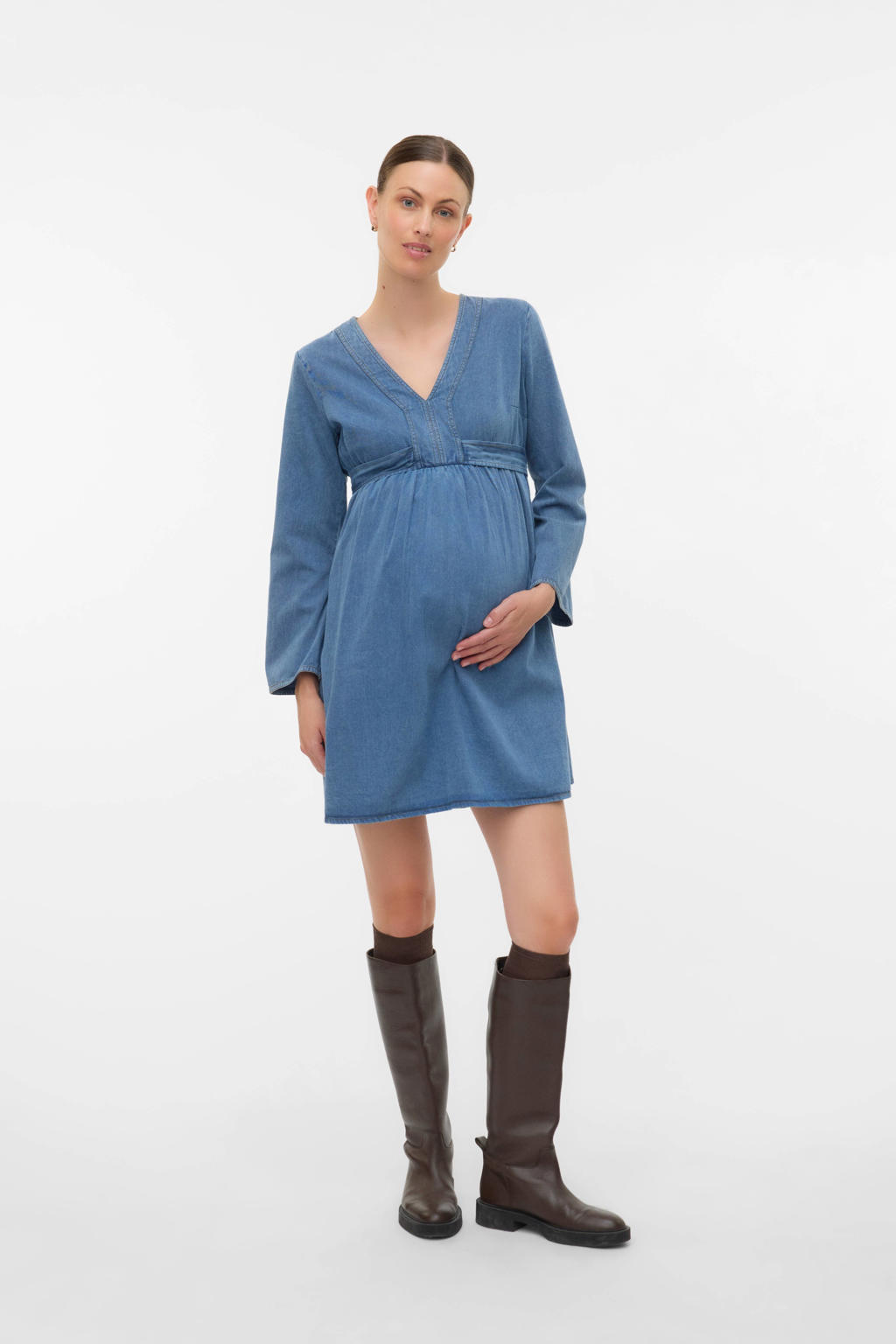 MAMALICIOUS zwangerschaps spijkerjurk medium blue denim
