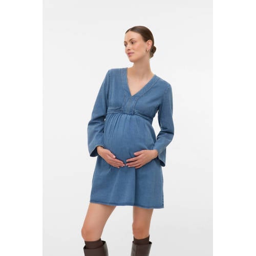 MAMALICIOUS zwangerschaps spijkerjurk medium blue denim afbeelding