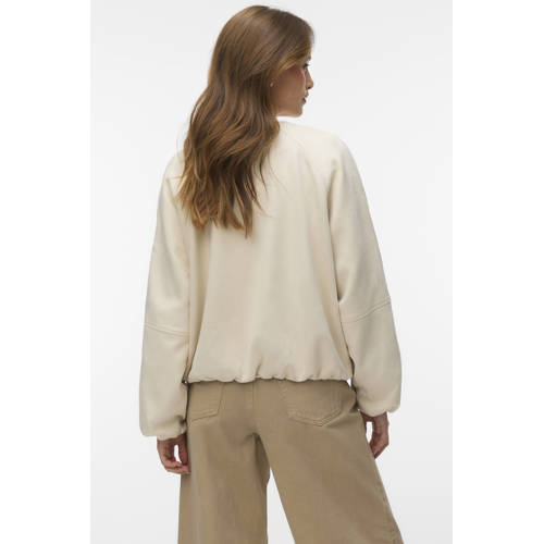 VERO MODA suede bomberjack lichtgrijs afbeelding