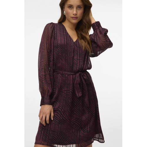 VERO MODA midi jurk donkerrood afbeelding
