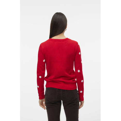 VERO MODA kersttrui rood afbeelding