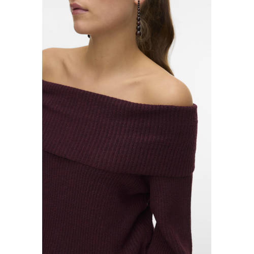VERO MODA trui donkerrood gebreid afbeelding