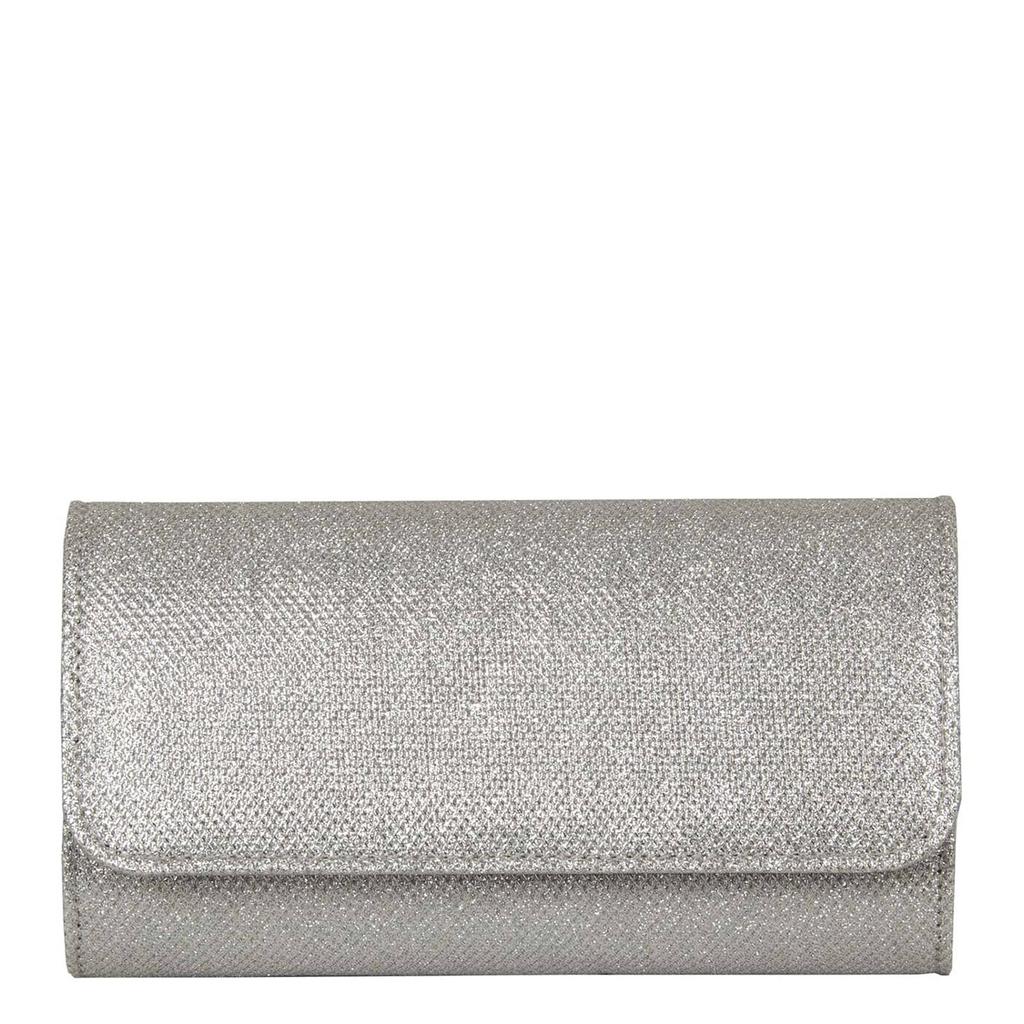 Bulaggi clutch met glitters Dionne zilverkleurig