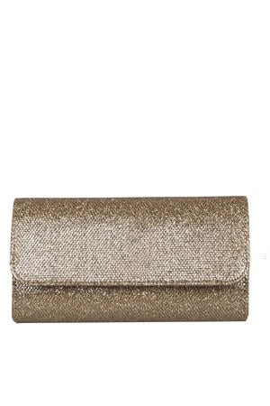 clutch met glitters Dionne bronskleurig
