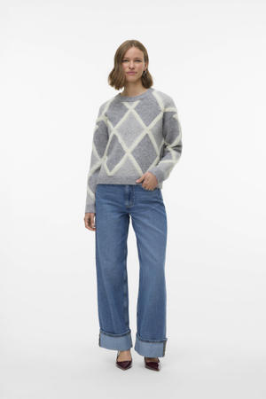 high waist wide leg jeans medium blue denim