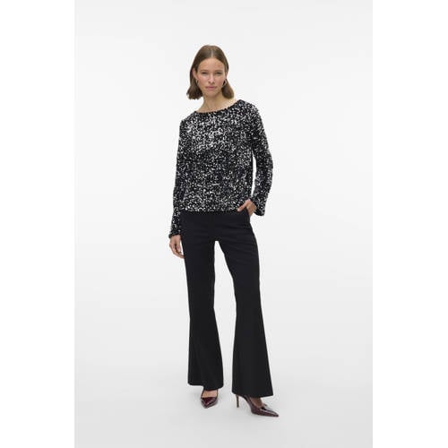 VERO MODA glitter top zwart met pailletten afbeelding