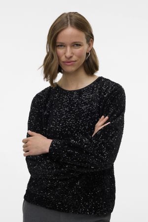 2025 - Vrouwen Pailletten Jas Casual Lange Mouw Glitter Party Shiny Jas Rave Bovenkleding Biker Dames, wijn, XXL
