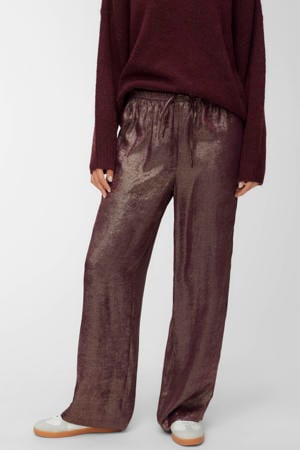 regular high waist casual broek goud