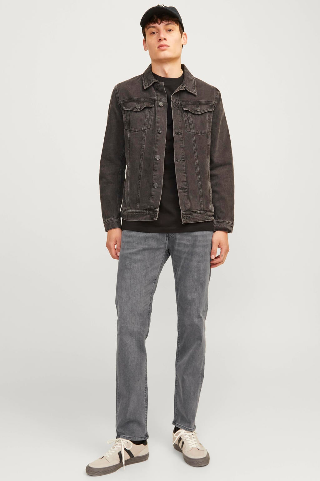JACK & JONES JEANS INTELLIGENCE tapered jeans - zwart