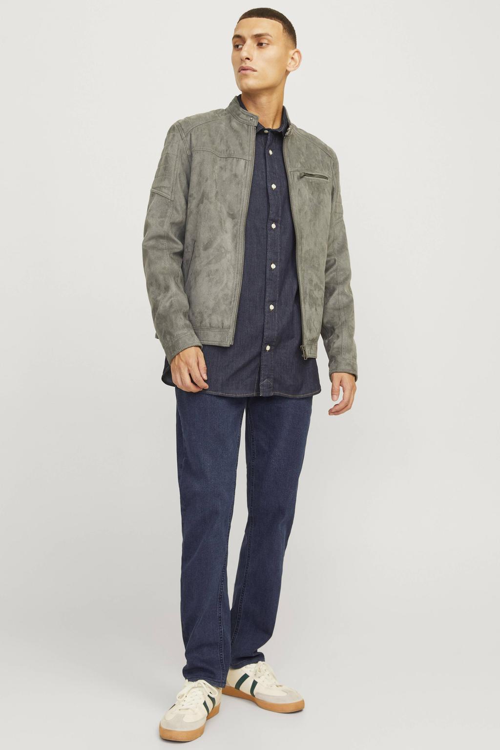 JACK & JONES JEANS INTELLIGENCE JJIMIKE JJORIGINAL tapered jeans blue denim