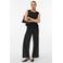 VERO MODA wide leg high waist casual broek zwart met glitter