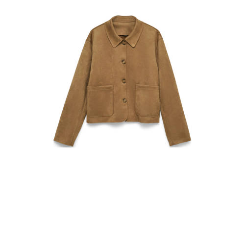 VERO MODA suede jasje camel afbeelding