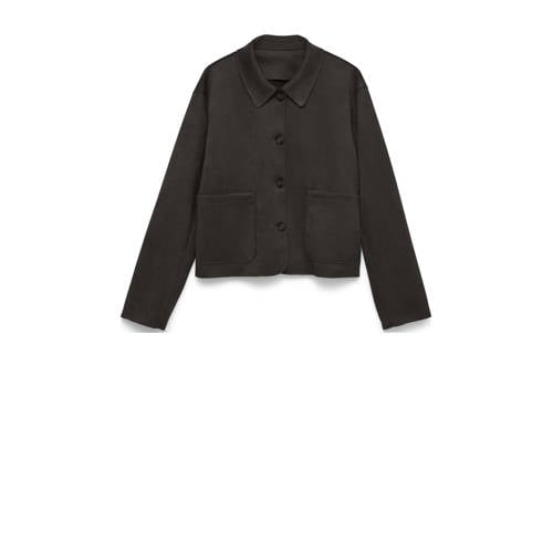 VERO MODA suede jasje donkerbruin afbeelding