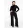 YOEK high waist wide leg jeans black denim