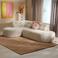 NOUS Living hoekbank met ronde hoek Aura - beige