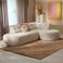 NOUS Living hoekbank Aura met ronde hoek - beige