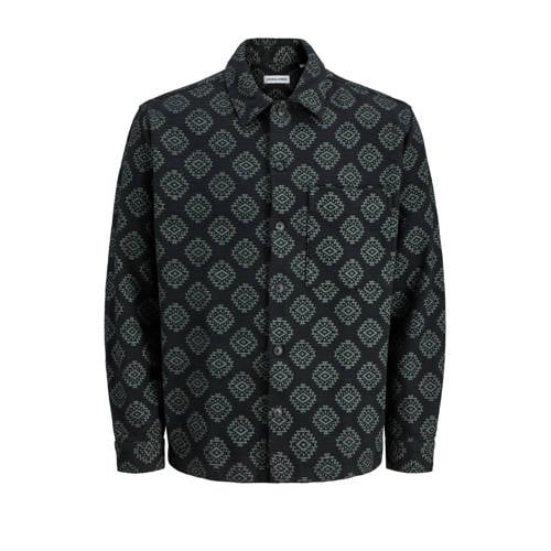 JACK & JONES overshirt met textuur zwart afbeelding